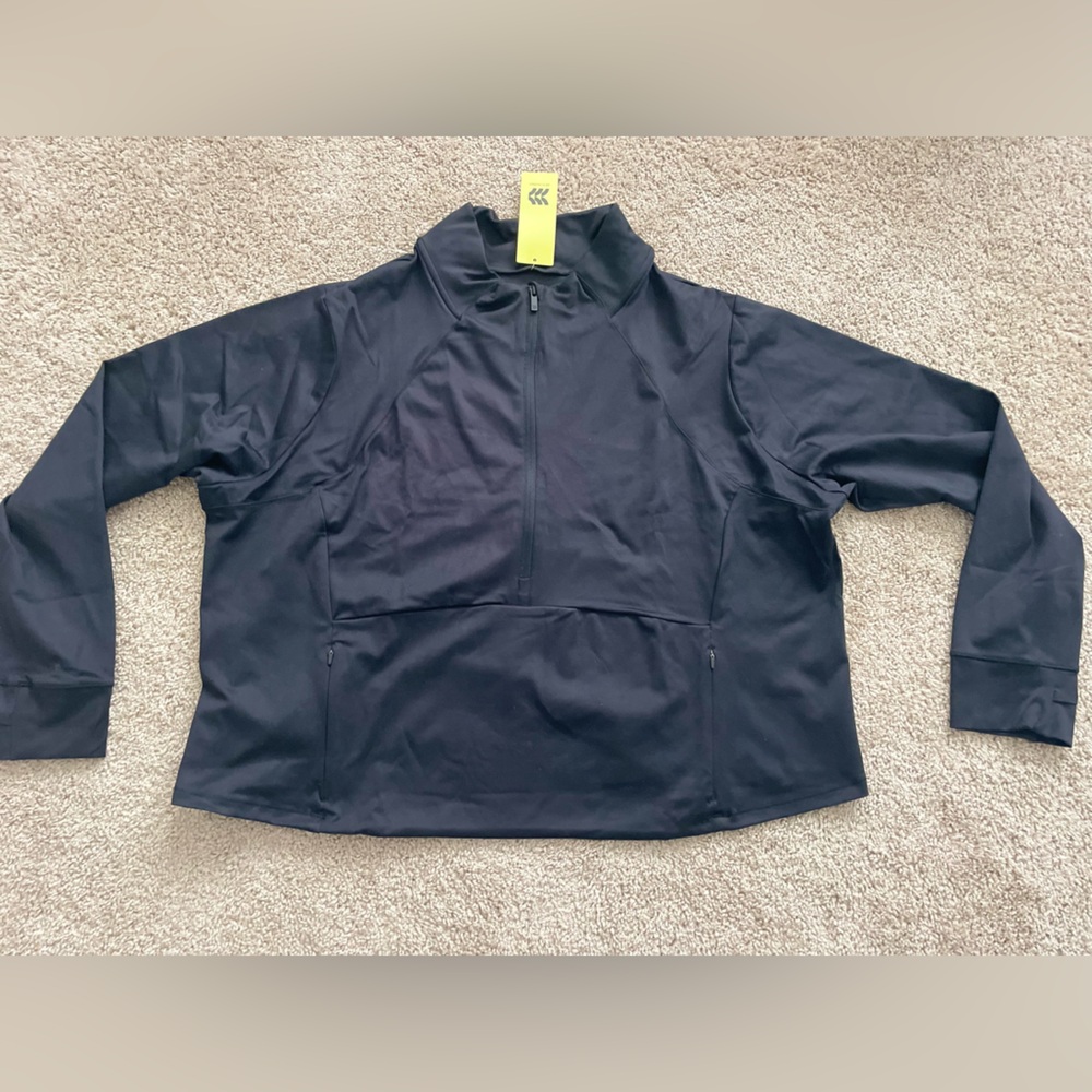All in Motion Black Zip-Up Jacket Women’s Size 4X NWT